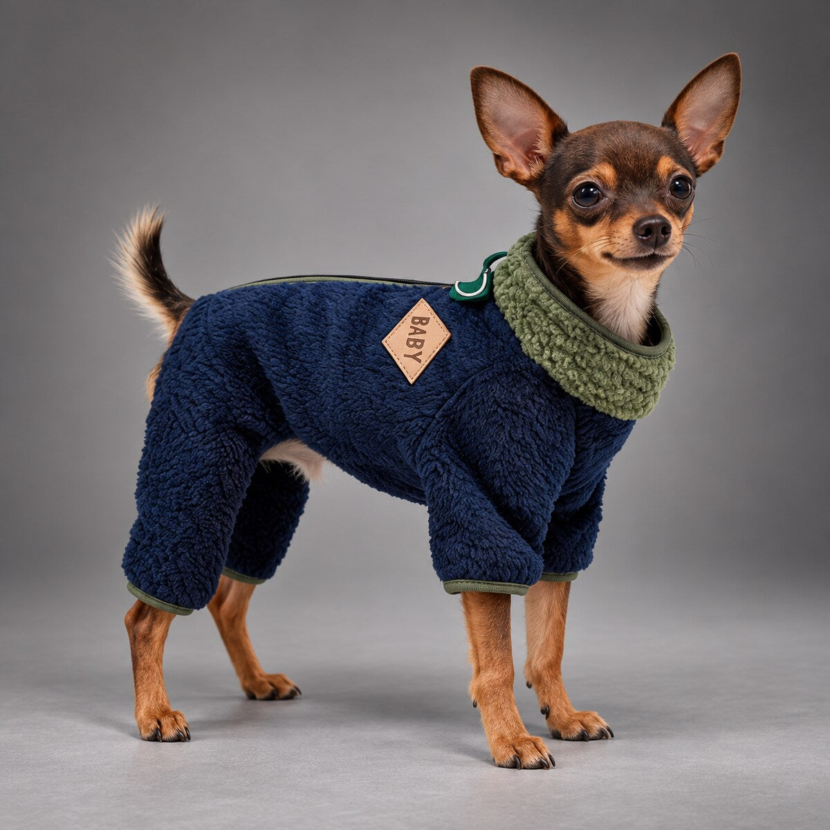 Teddy Fleece Four-Leg Dog Jumpsuit
