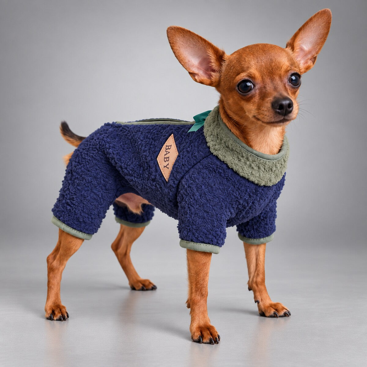 Teddy Fleece Four-Leg Dog Jumpsuit