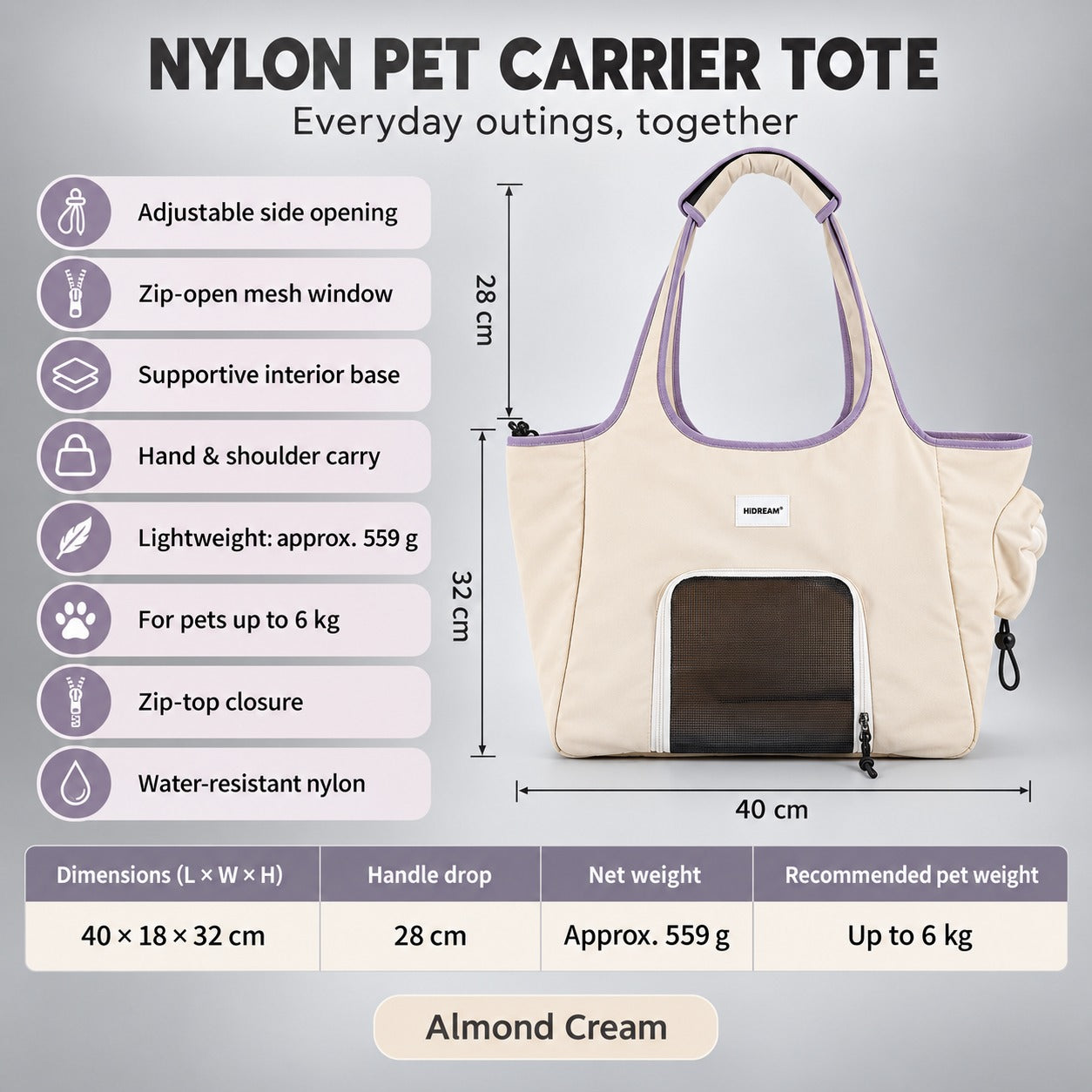 Nylon Pet Carrier Tote