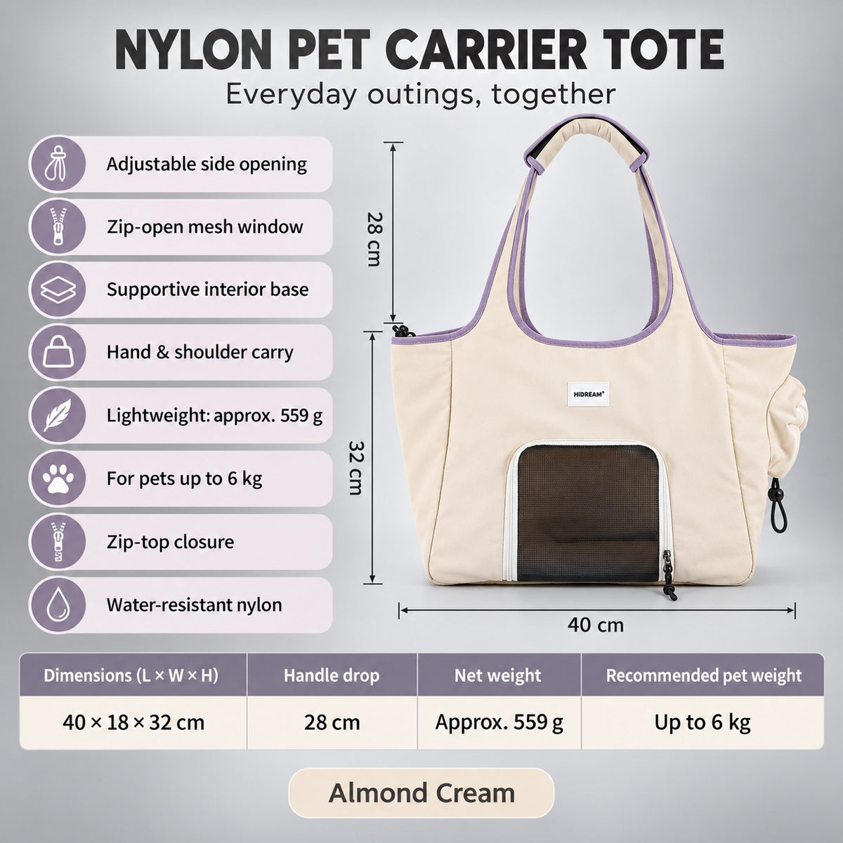 Nylon Pet Carrier Tote