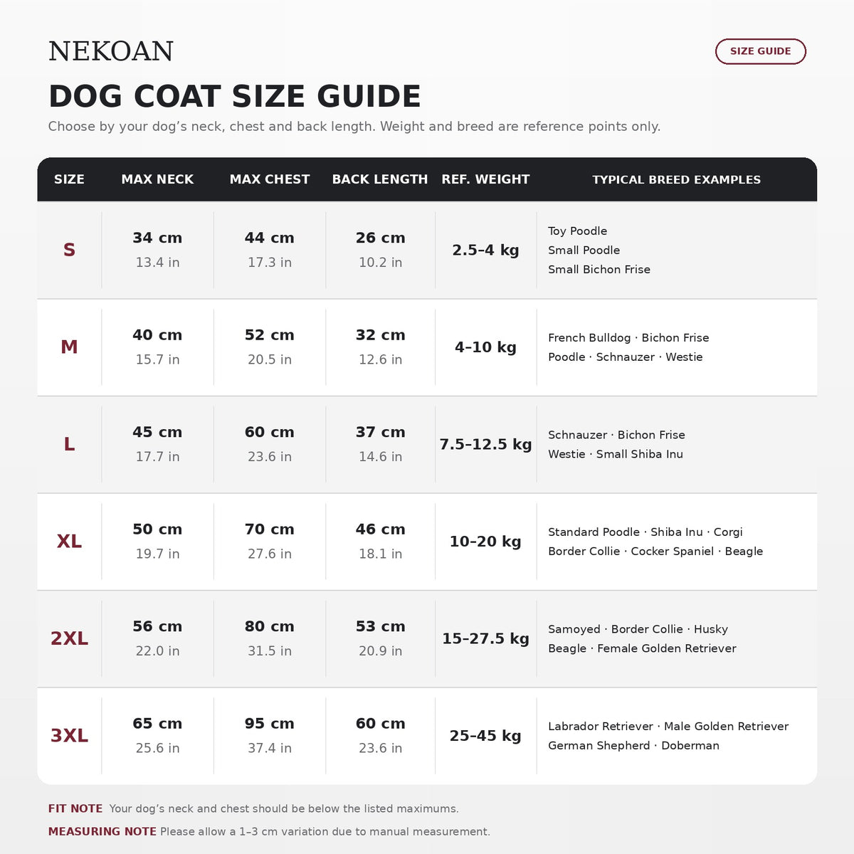 Waterproof & Windproof Dog Shell Jacket for Small to Large Dogs