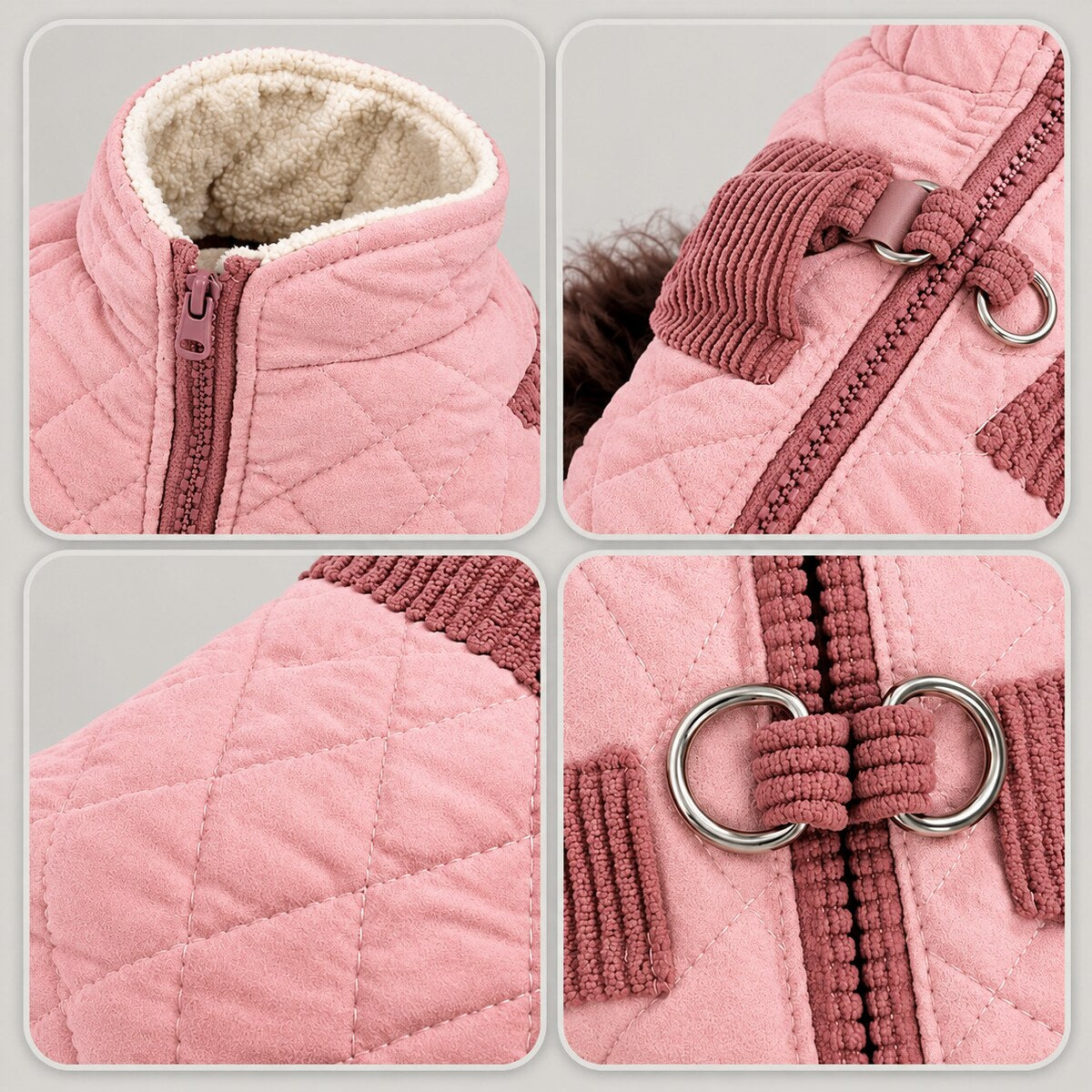 Aspen Quilted Fleece-Lined Pet Vest