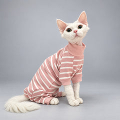 NEKOAN Handmade Bamboo Cotton Cat Jumpsuit – Blue & Pink