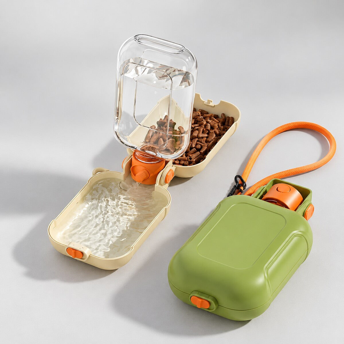 2-in-1 Portable Pet Water Bottle & Food Bowl