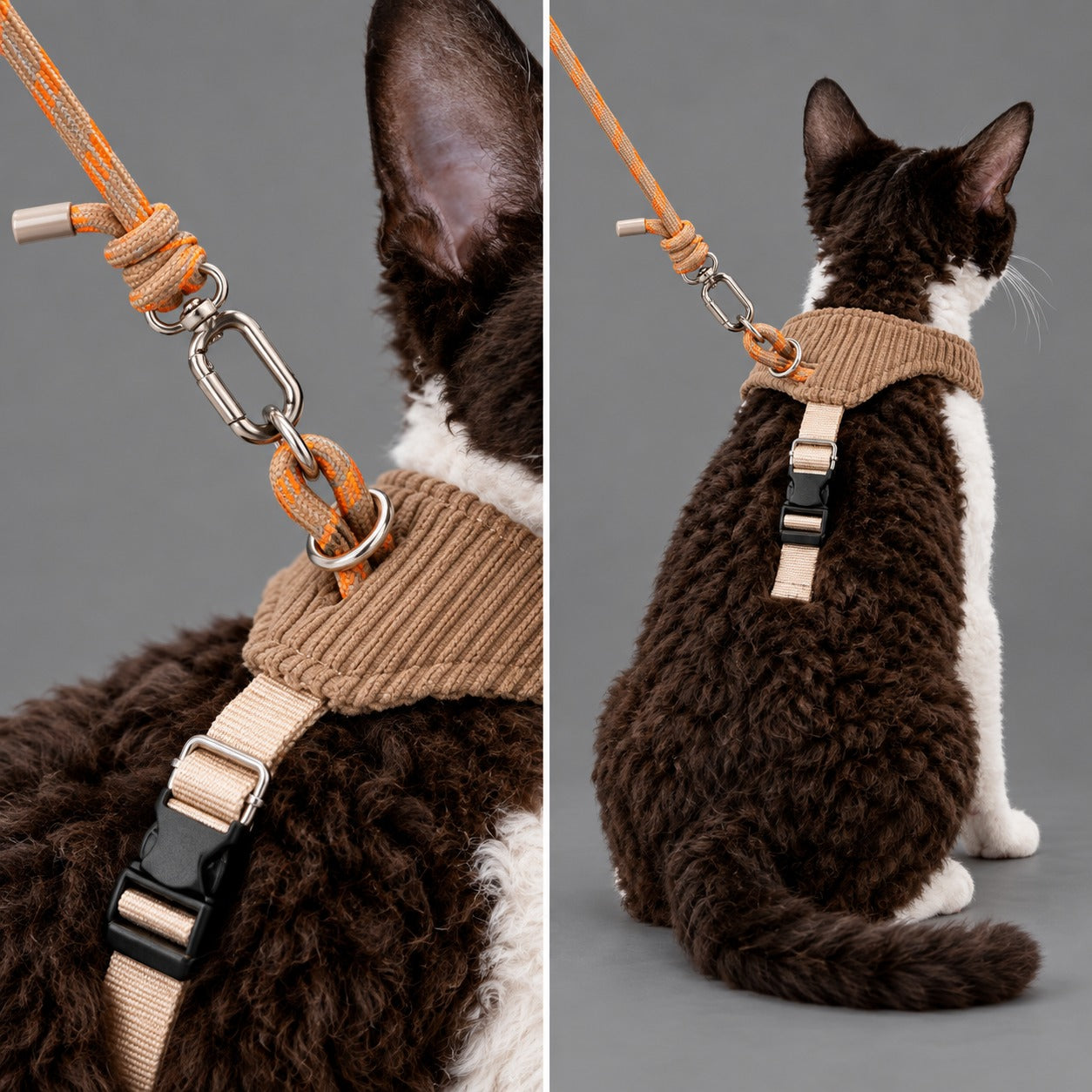 Mellow Corduroy Cat Harness Set