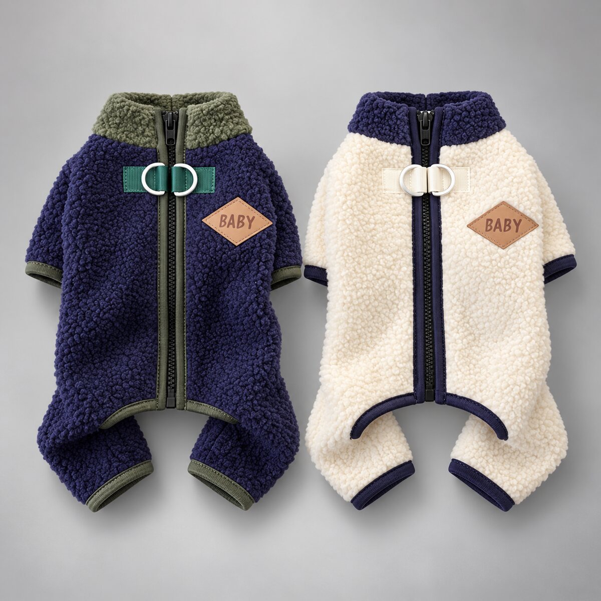 Teddy Fleece Four-Leg Dog Jumpsuit