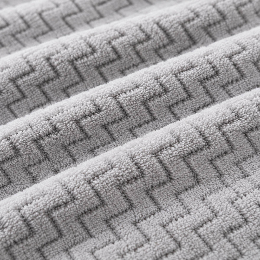 Close-up of the textured zigzag fleece on the Soft Grey workwear dog vest.