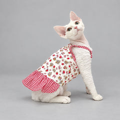 Strawberry Floral Cat Shirt