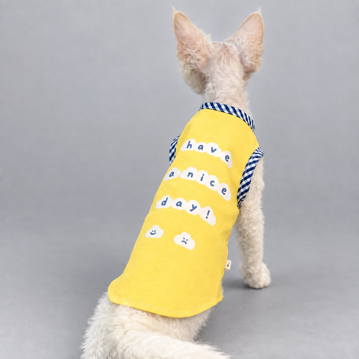 Handmade Yellow Cotton Cat Dress
