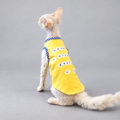 Handmade Yellow Cotton Cat Dress