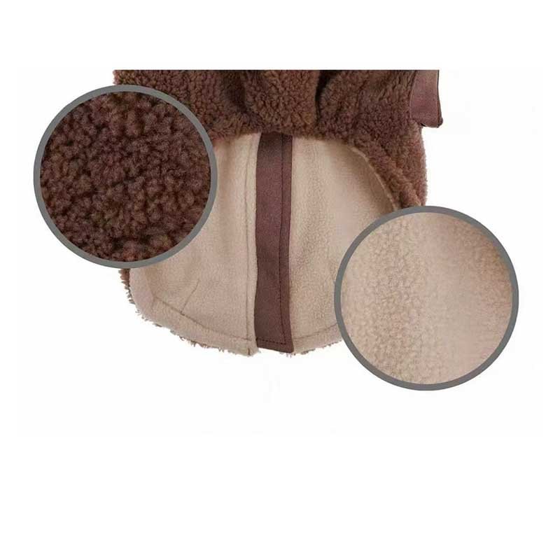 Shearling Dog Jacket – Warm Suede-Effect Fleece Vest for Small Dogs