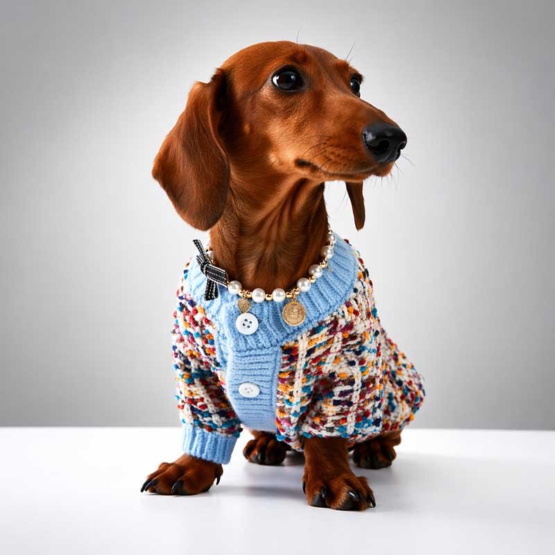 Dog Cardigan Sweater – Luxury Knit for Small Breeds