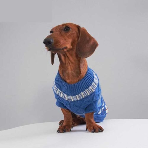 Fair Isle Dog Sweater – Knit Pullover for Small Breeds