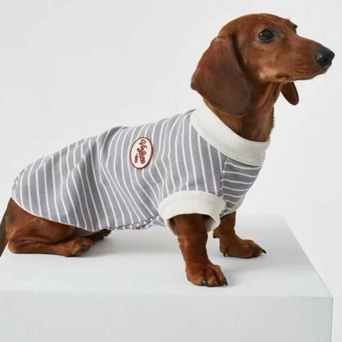 Striped Dog Shirt – Sleeveless Tank Top for Small Breeds