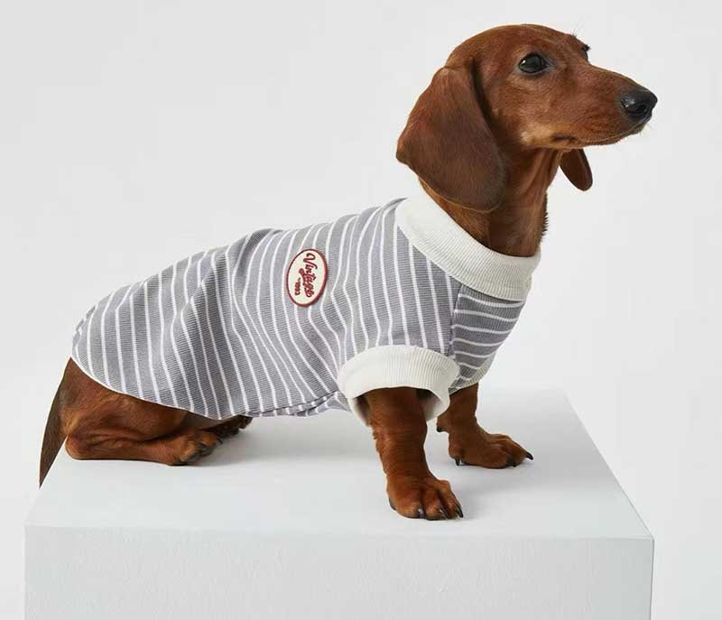 Striped Dog Shirt – Sleeveless Tank Top for Small Breeds