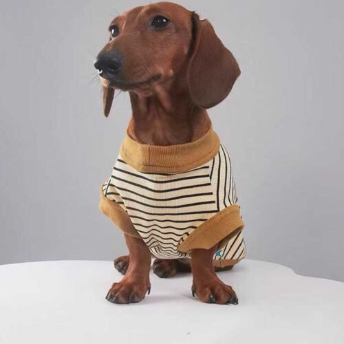 Striped Dog Shirt – Sleeveless Tank Top for Small Breeds