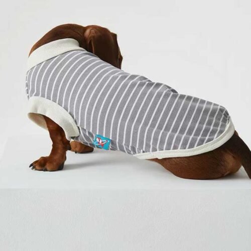 Striped Dog Shirt – Sleeveless Tank Top for Small Breeds