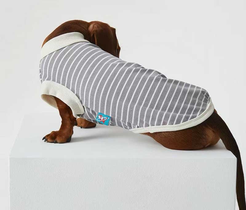 Striped Dog Shirt – Sleeveless Tank Top for Small Breeds