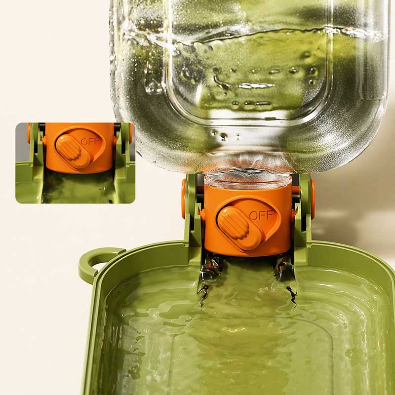 Pet Travel Water Bottle – 2-in-1 Portable Food & Water Dispenser