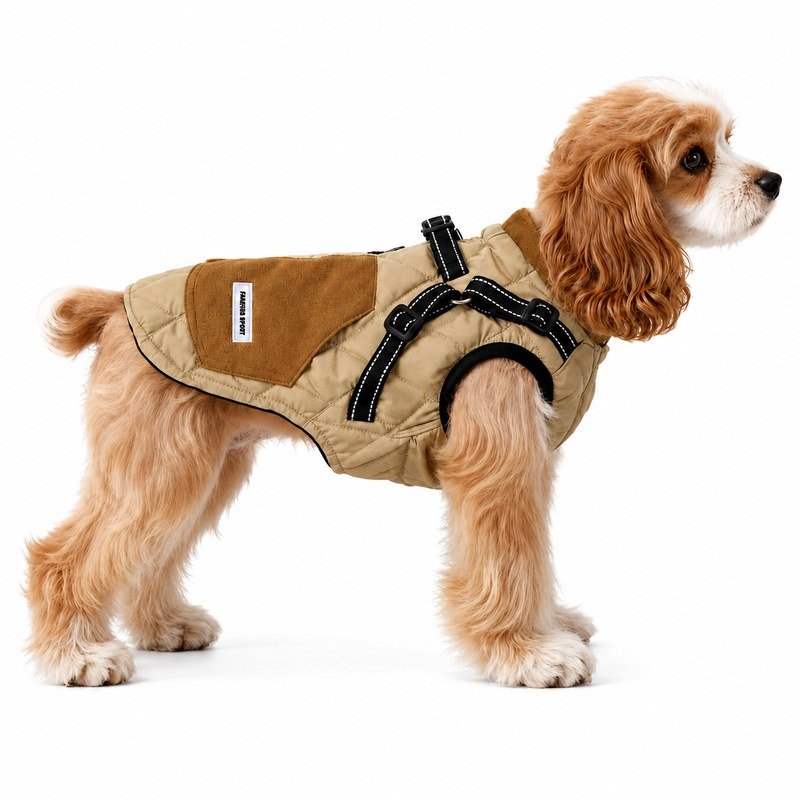 Dog Coat with Harness – Warm Fleece Vest for Small Dogs
