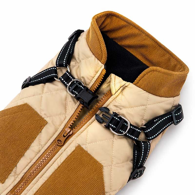Dog Coat with Harness – Warm Fleece Vest for Small Dogs