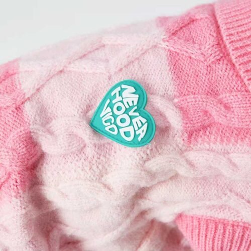 Cable Knit Dog Sweater – Polo Collar Pullover for Small Breeds