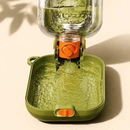 Pet Travel Water Bottle – 2-in-1 Portable Food & Water Dispenser