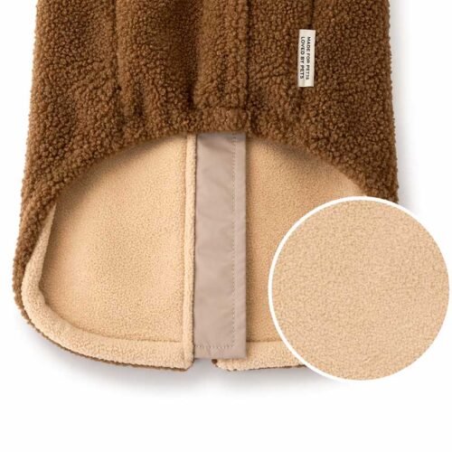 Dog Fleece Zip Vest – Warm Winter Jacket with Built-In Leash Ring