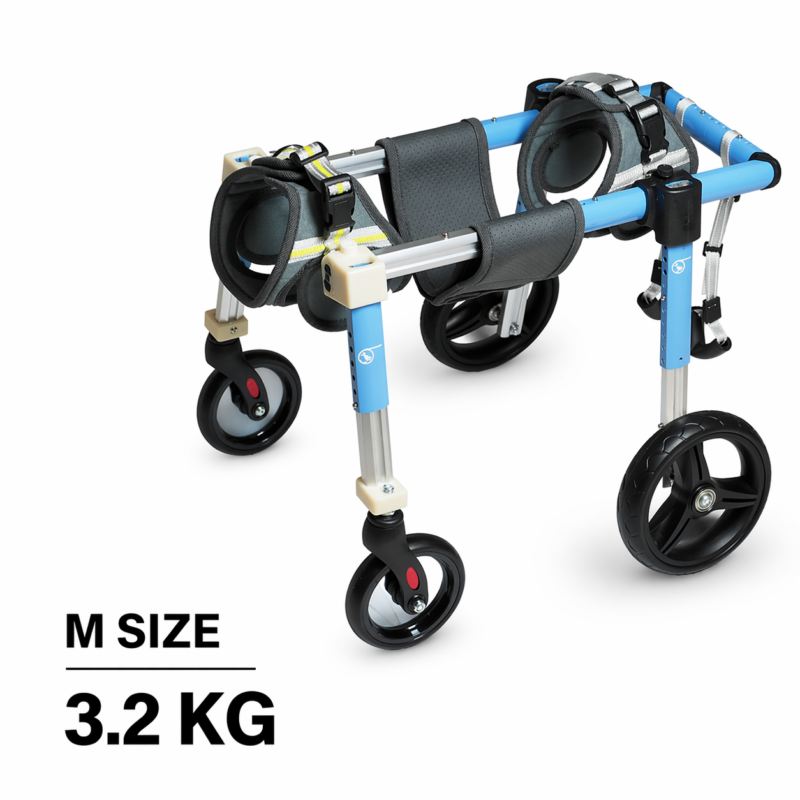 Dog Wheelchair – Four Wheel Mobility Cart for Disabled & Senior Dogs