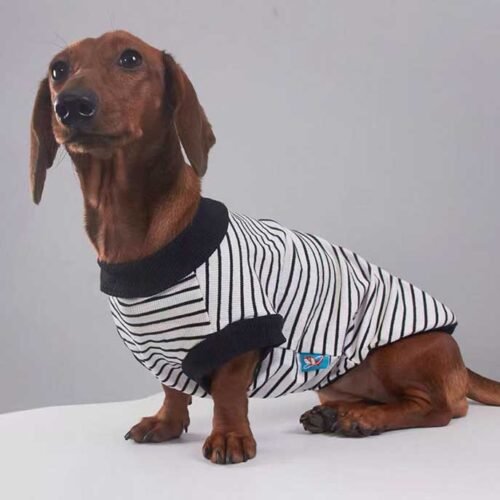Striped Dog Shirt – Sleeveless Tank Top for Small Breeds