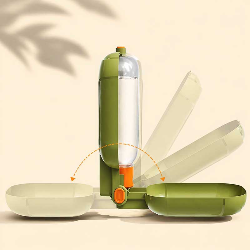 Pet Travel Water Bottle – 2-in-1 Portable Food & Water Dispenser