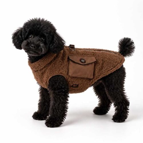 Shearling Dog Jacket – Warm Suede-Effect Fleece Vest for Small Dogs