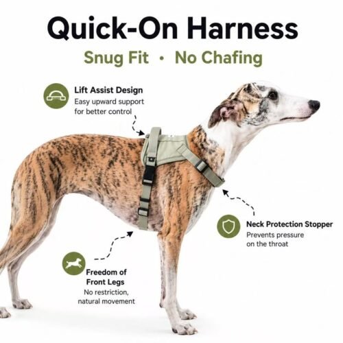 No Pull Dog Harness with Handle – Adjustable, Breathable, Quick-Release Pet Harness for Small Medium Large Dogs