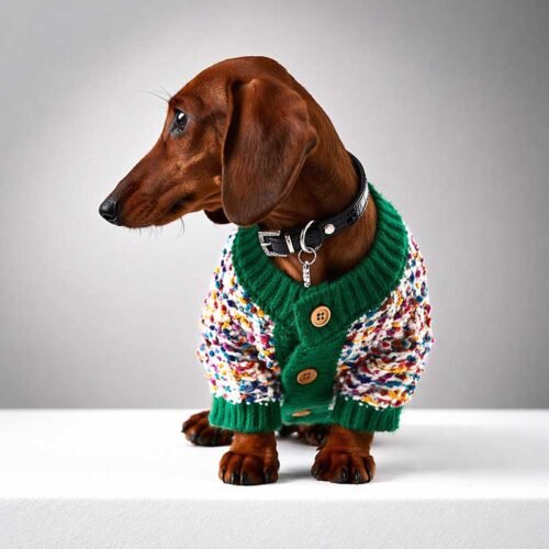 Dog Cardigan Sweater – Luxury Knit for Small Breeds