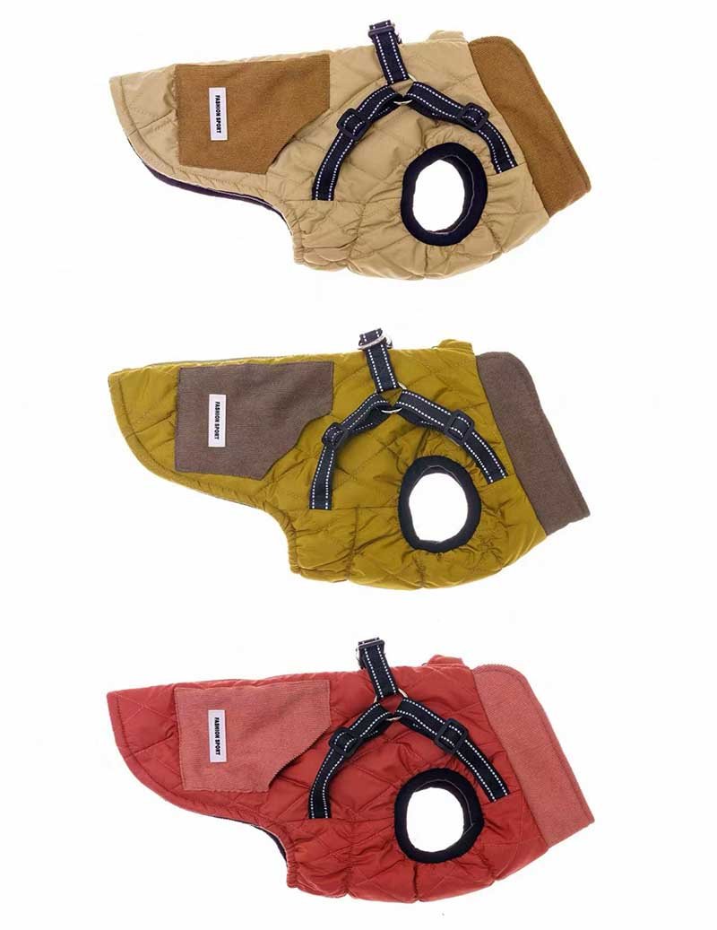 Dog Coat with Harness – Warm Fleece Vest for Small Dogs