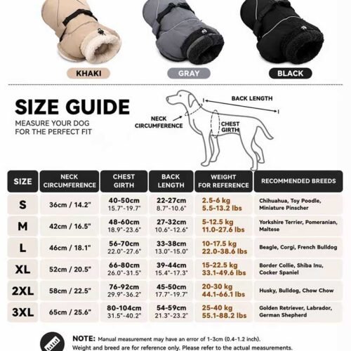 Dog Turtleneck Jacket – Waterproof Sherpa-Lined Outdoor Winter Coat