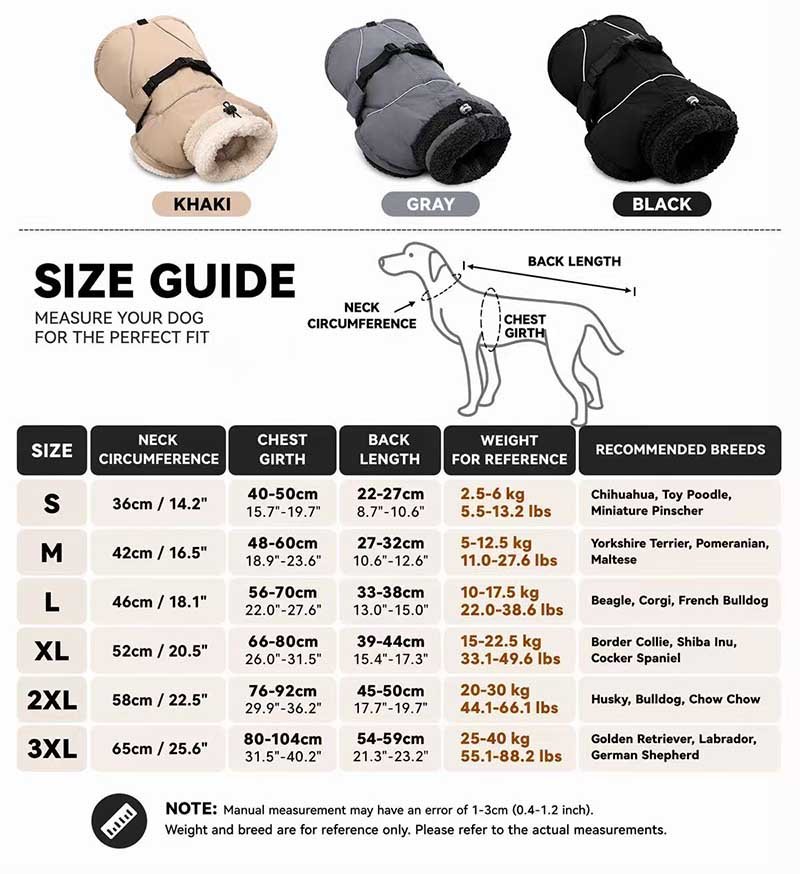 Dog Turtleneck Jacket – Waterproof Sherpa-Lined Outdoor Winter Coat