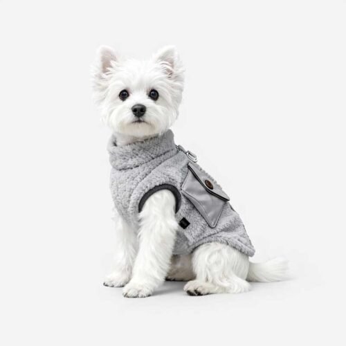 Shearling Dog Jacket – Warm Suede-Effect Fleece Vest for Small Dogs