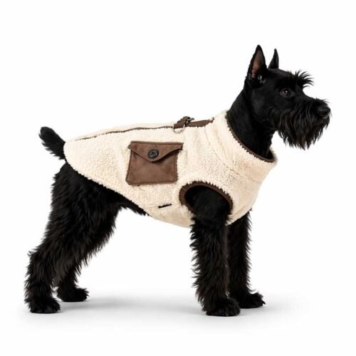 Shearling Dog Jacket – Warm Suede-Effect Fleece Vest for Small Dogs