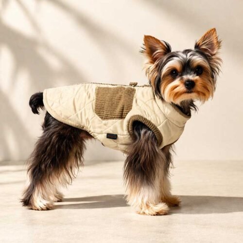 Padded Dog Vest – Warm Quilted Winter Coat with Built-In Leash Ring