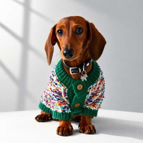 Dog Cardigan Sweater – Luxury Knit for Small Breeds
