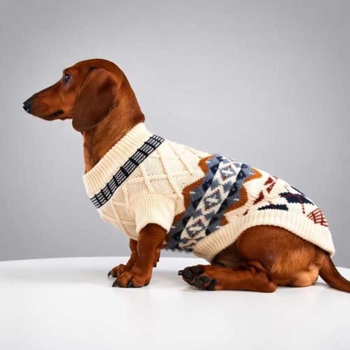 Fair Isle Dog Sweater – Knit Pullover for Small Breeds
