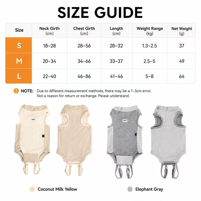 Cat Recovery Suit – Breathable Surgical Onesie After Spay & Abdominal Wound Car