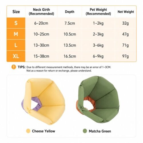 Dog Donut Collar – Soft Recovery E-Collar After Surgery for Dogs & Cats
