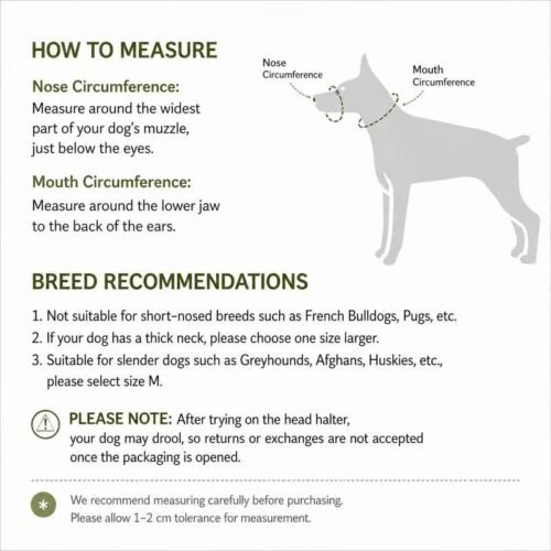 Humane Dog Muzzle for Medium & Large Dogs