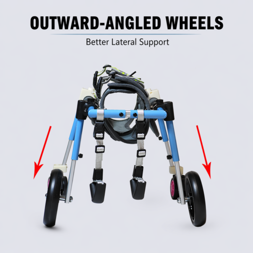 Dog Wheelchair – Four Wheel Mobility Cart for Disabled & Senior Dogs