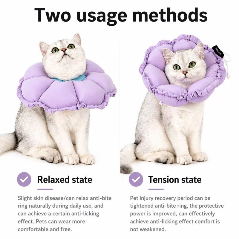 Pet Donut Collar – Soft Recovery E-Collar After Surgery for Cats & Dogs