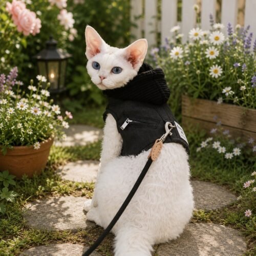 Escape Proof Cat Harness and Leash Set – Soft Breathable No-Pull Adjustable Vest for Kittens