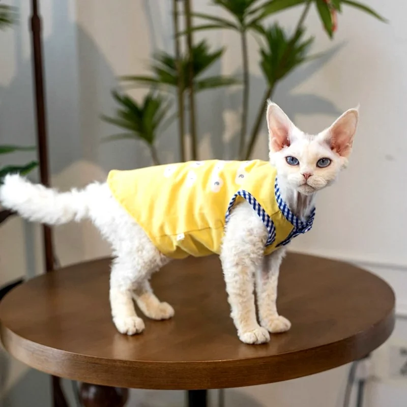 Breathable Sphynx Cat Vest Shirt for Hairless Cats