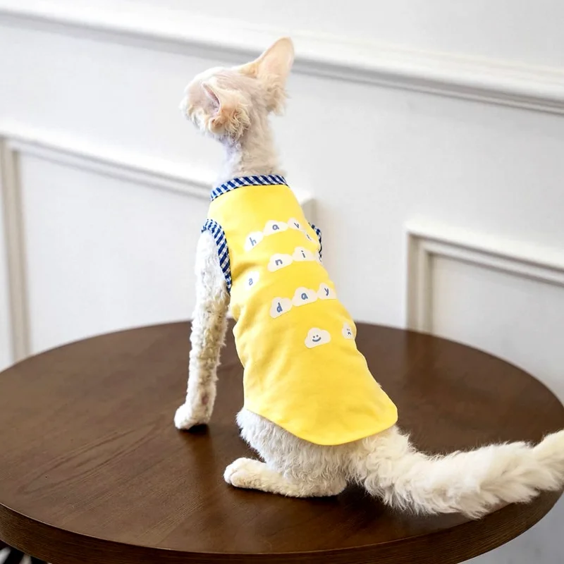 Breathable Sphynx Cat Vest Shirt for Hairless Cats